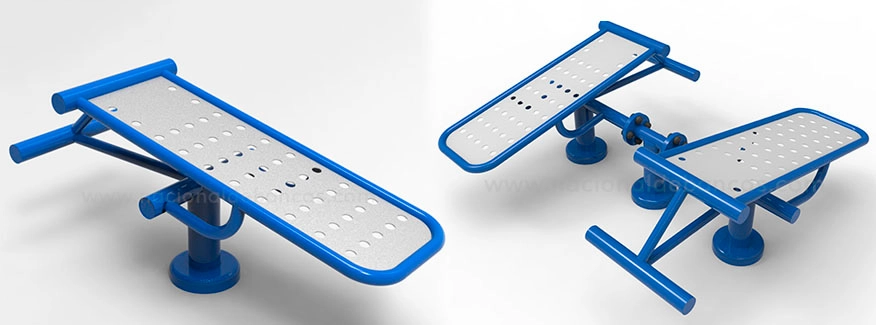 Aparatos de gimnasios al aire libre abdominales dobles